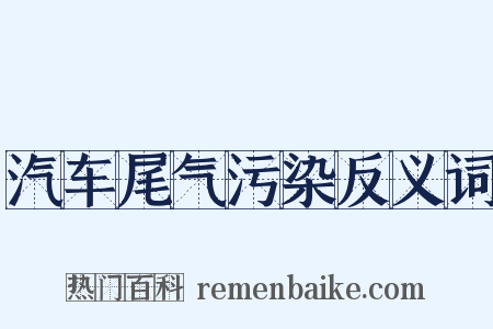 汽车尾气污染反义词是什么意思的图片